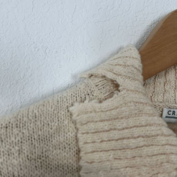 Criquet Beige Knit Organic Cotton Button Down Sweater Men's Size Medium - Picture 8 of 8